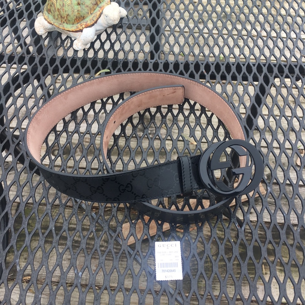 Gucci belt imprime black
